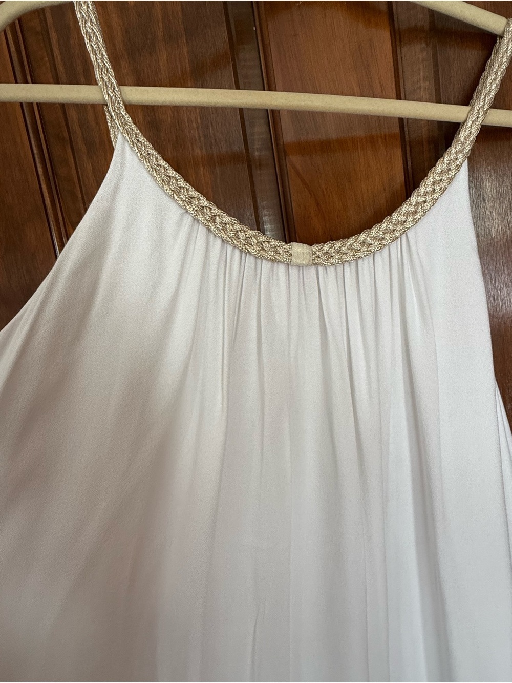 Lilly Pulitzer White Dress with Gold Braided Neckline - Picture 7 of 7